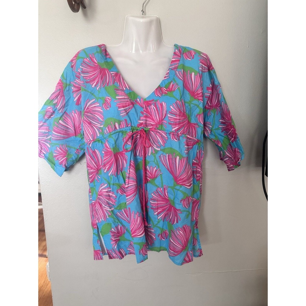 Lilly Pulitzer XS Beach‎ Cover Up Tropical Pink Aqua